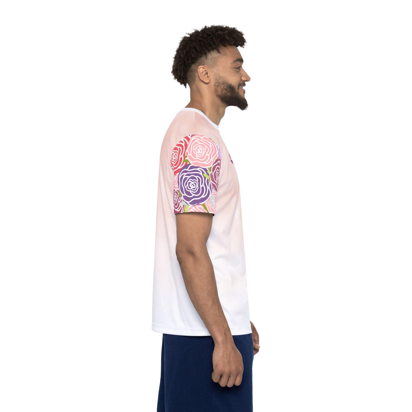 Pastel Rose Sports Jersey — 'TAO' Graphic All-Over Print