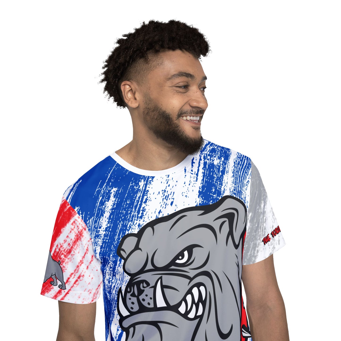 90s modern Vibrant Men's Sports Jersey - Bulldog Design by