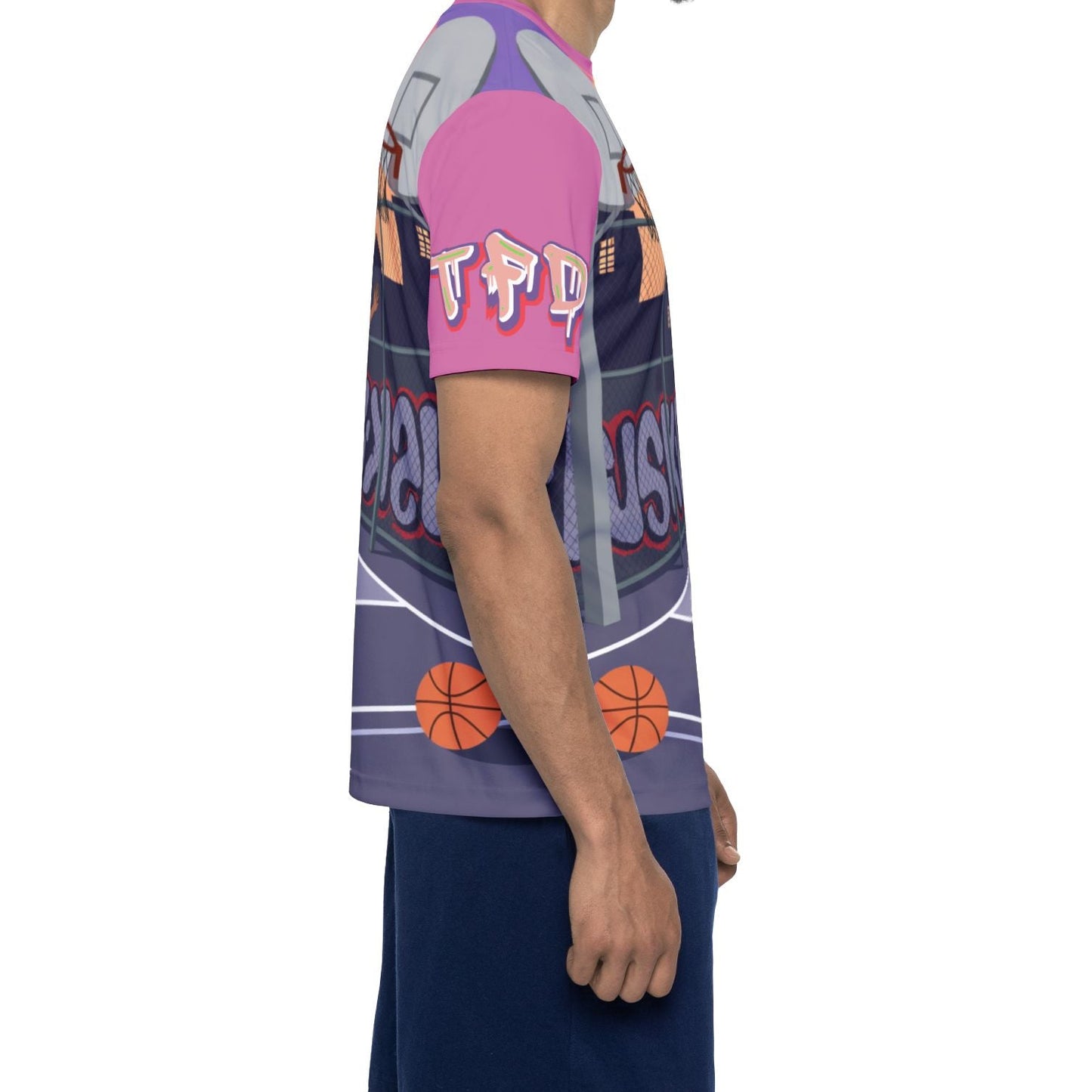 Women’s Sunset Streetball — Urban Basketball Graphic Tee