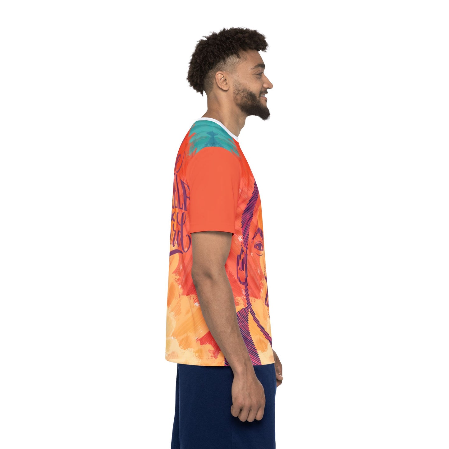 MLK,Sports Jersey — Vibrant Abstract Portrait All-Over Print