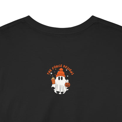 Halloween Ghost Unisex Heavy Cotton Tee, Spooky T-Shirt, Fall Fashion, October Vibes, Graphic Tee, Halloween Apparel, Ghost Design