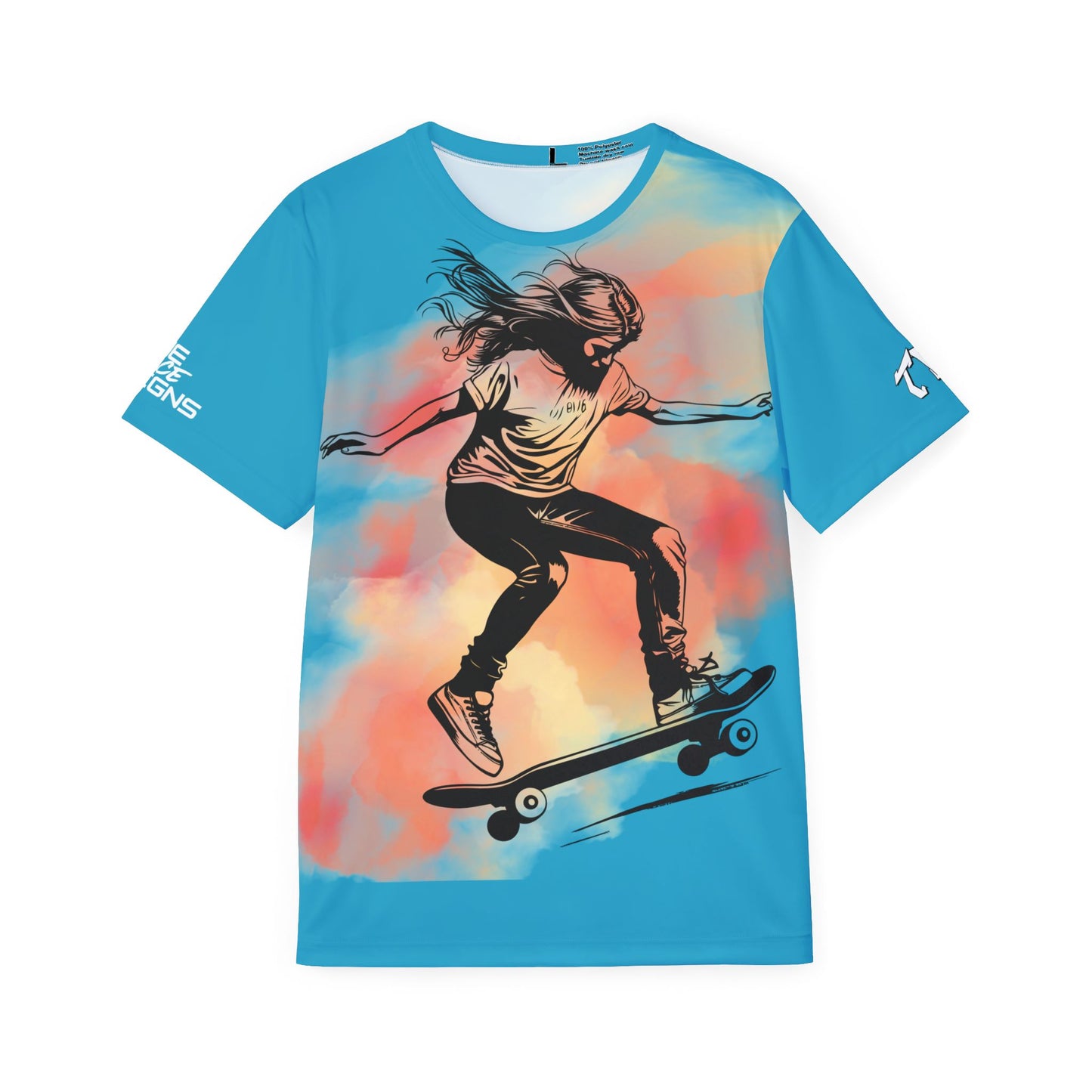 Skateboarder Graphic Jersey — Men’s All-Over Print Skate Tee