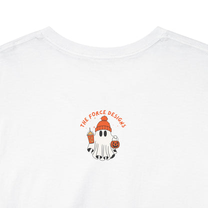 Halloween Ghost Unisex Heavy Cotton Tee, Spooky T-Shirt, Fall Fashion, October Vibes, Graphic Tee, Halloween Apparel, Ghost Design