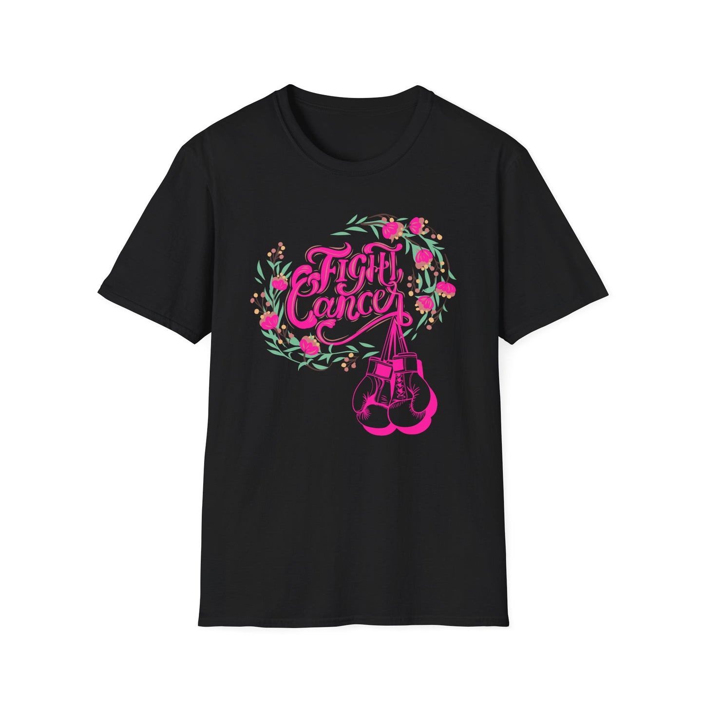 Aaaaaaa Fight Cancer T-Shirt — Breast Cancer Awareness Floral Tee
