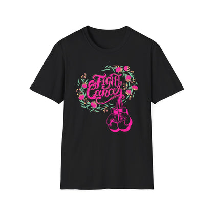Aaaaaaa Fight Cancer T-Shirt — Breast Cancer Awareness Floral Tee