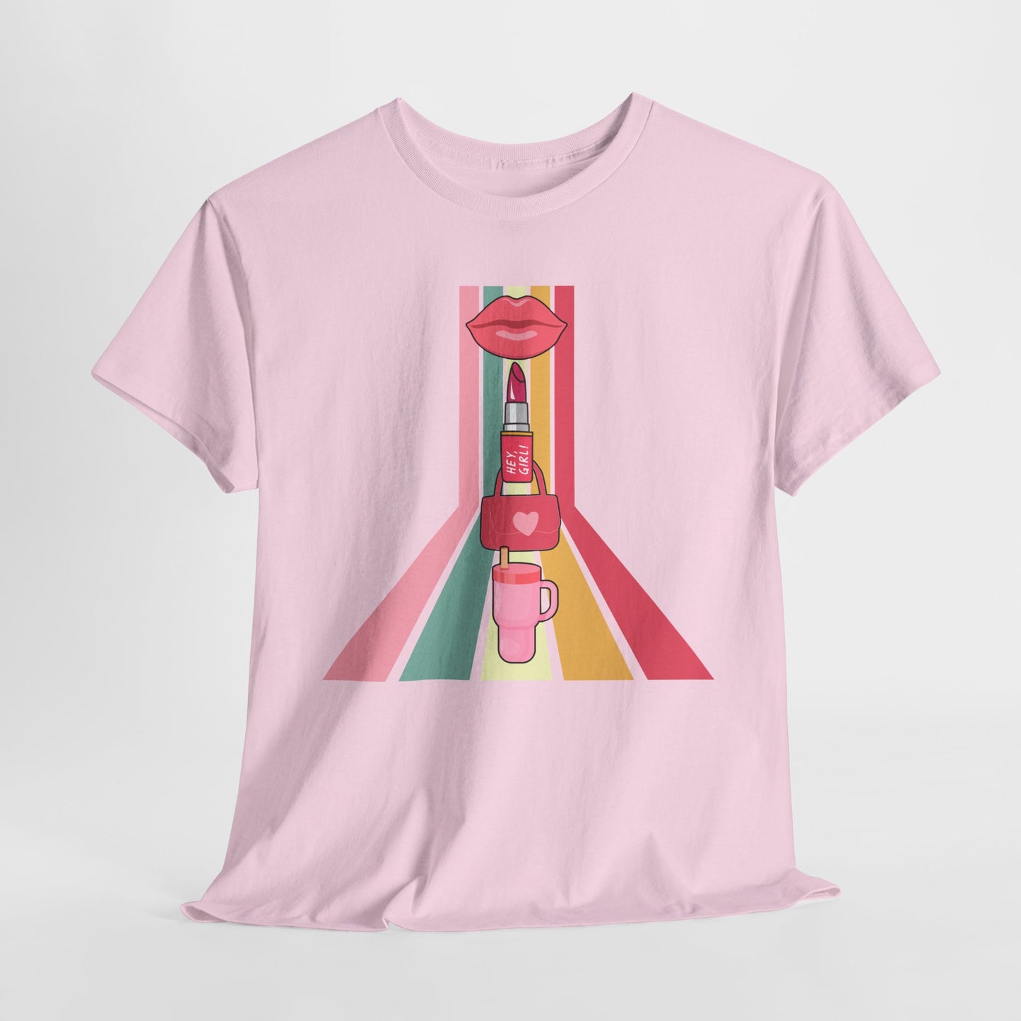 Girl Needs, Colorful Graphic Unisex Heavy Cotton Tee, Stylish T-Shirt for Everyday Wear, Gift for Friends, Summer Fashion, Casual Outfit