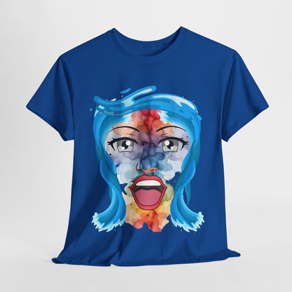 Abstract Wave, Unisex Heavy Cotton Tee | Unique Graphic Tee, Artist Shirt, Creative Gift, Trendy Fashion, Casual Wear