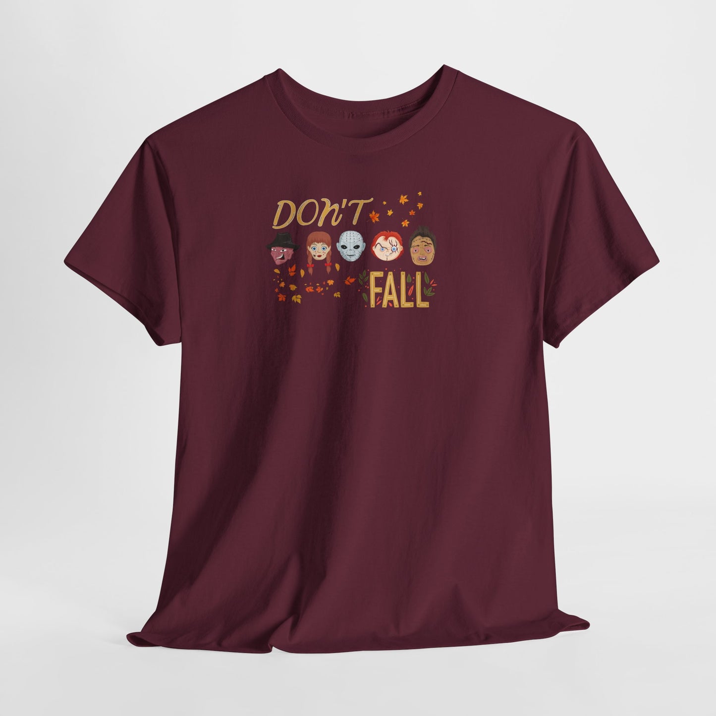 Don’t Fall-themed Unisex Tee, Spooky Halloween Shirt, Graphic Tee for October, Cosplay Costume Top, Autumn Vibes Merchandise
