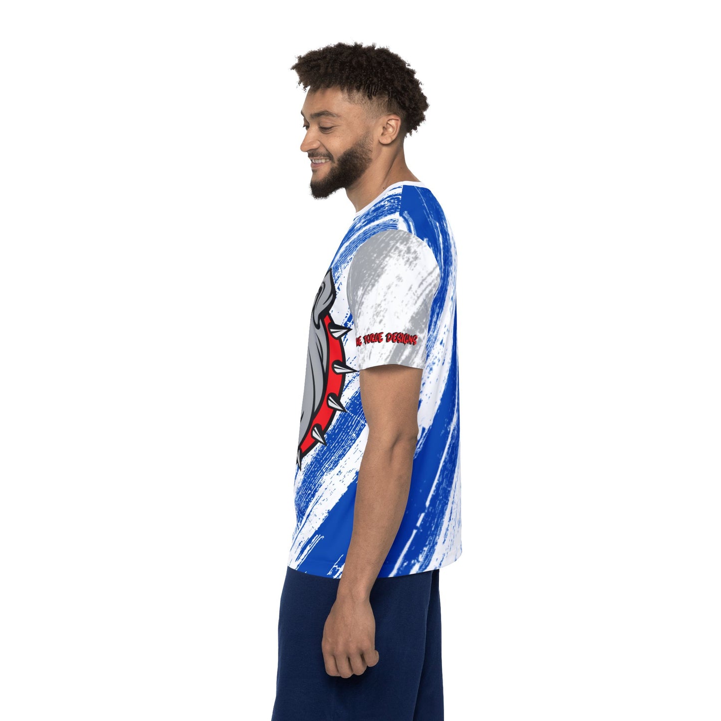 90s modern Vibrant Men's Sports Jersey - Bulldog Design by