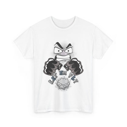 Let ‘em Fly, Angry Cartoon Graphic Tee, Streetwear Shirt, Unique Gift for Teens, Graphic Tee for Gamers, Casual Unisex Cotton T-Shirt