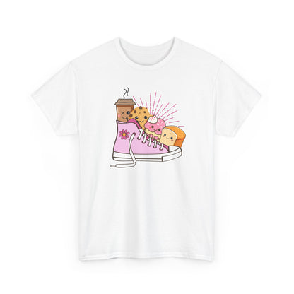 Cute Dessert-Themed Unisex Tee, Funny T-Shirt, Sweet Treats Shirt, Foodie Gift, Coffee Lover's Apparel
