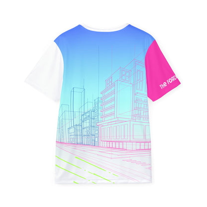 Men's Graffiti Sports Jersey — Neon Streetwear Athletic Tee