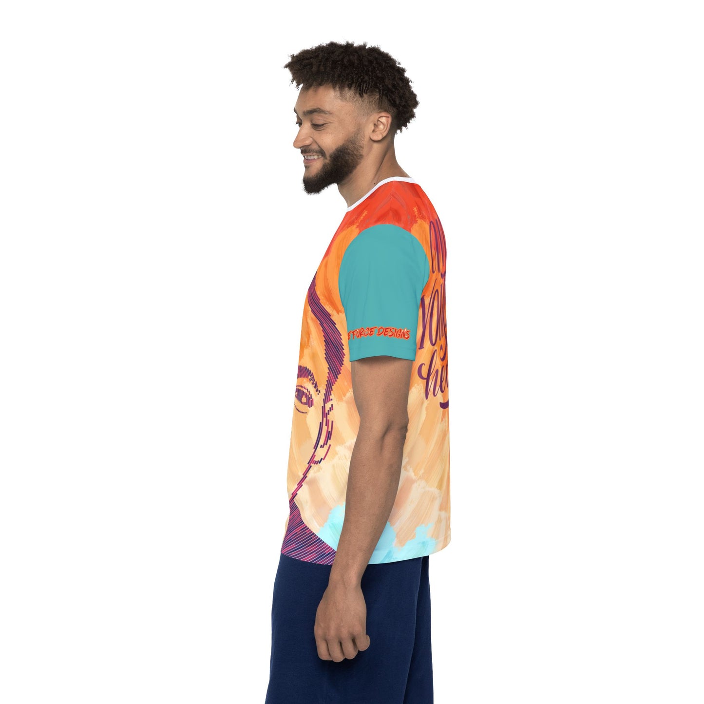 MLK,Sports Jersey — Vibrant Abstract Portrait All-Over Print