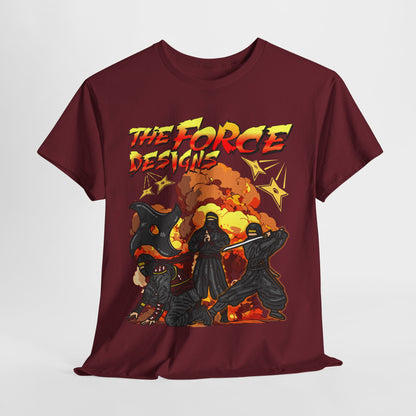 TFD Ninja Graphic Tee - Unisex Heavy Cotton T-Shirt, Sci-Fi Fan Merch, Battle Inspired Apparel, Unique Gift for Gamers & Collectors
