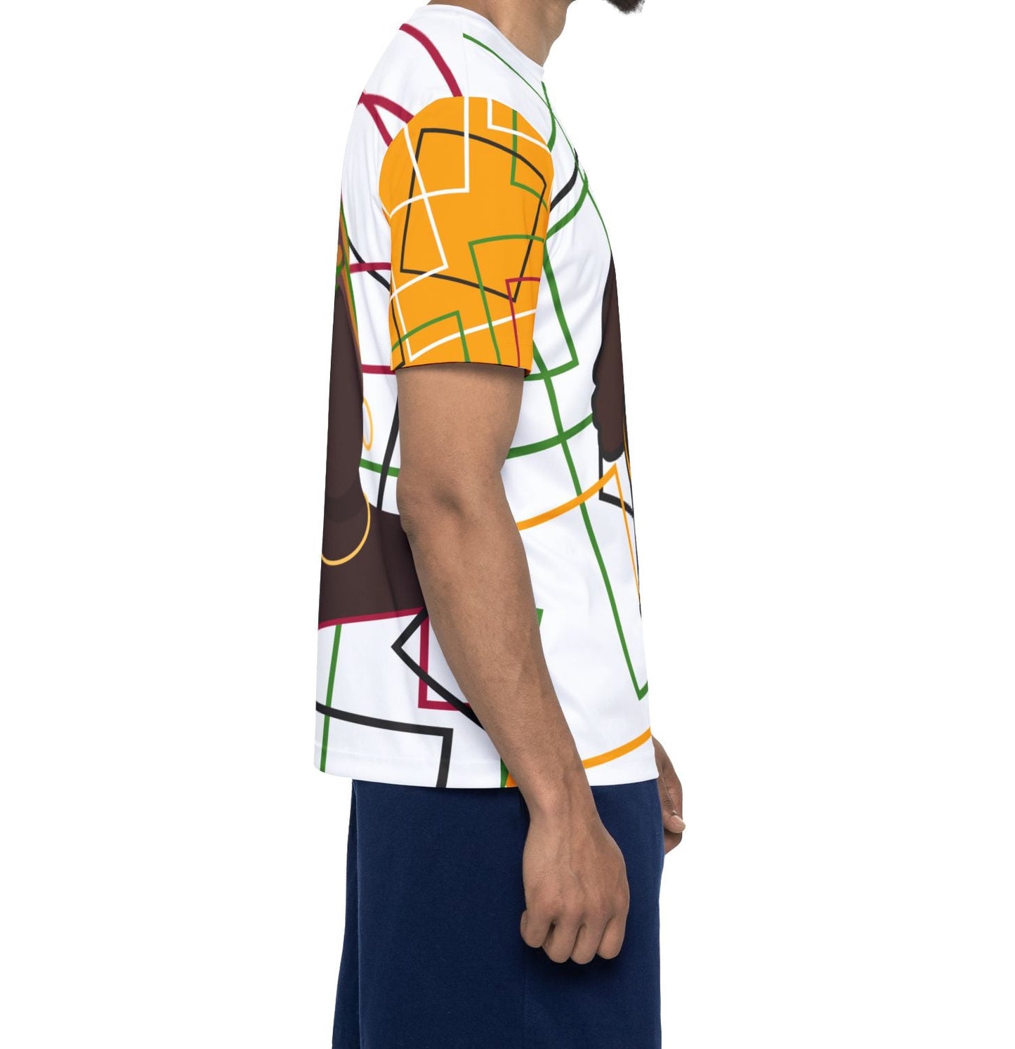 African Graphic Sports Jersey — Bold Headwrap Silhouette AOP