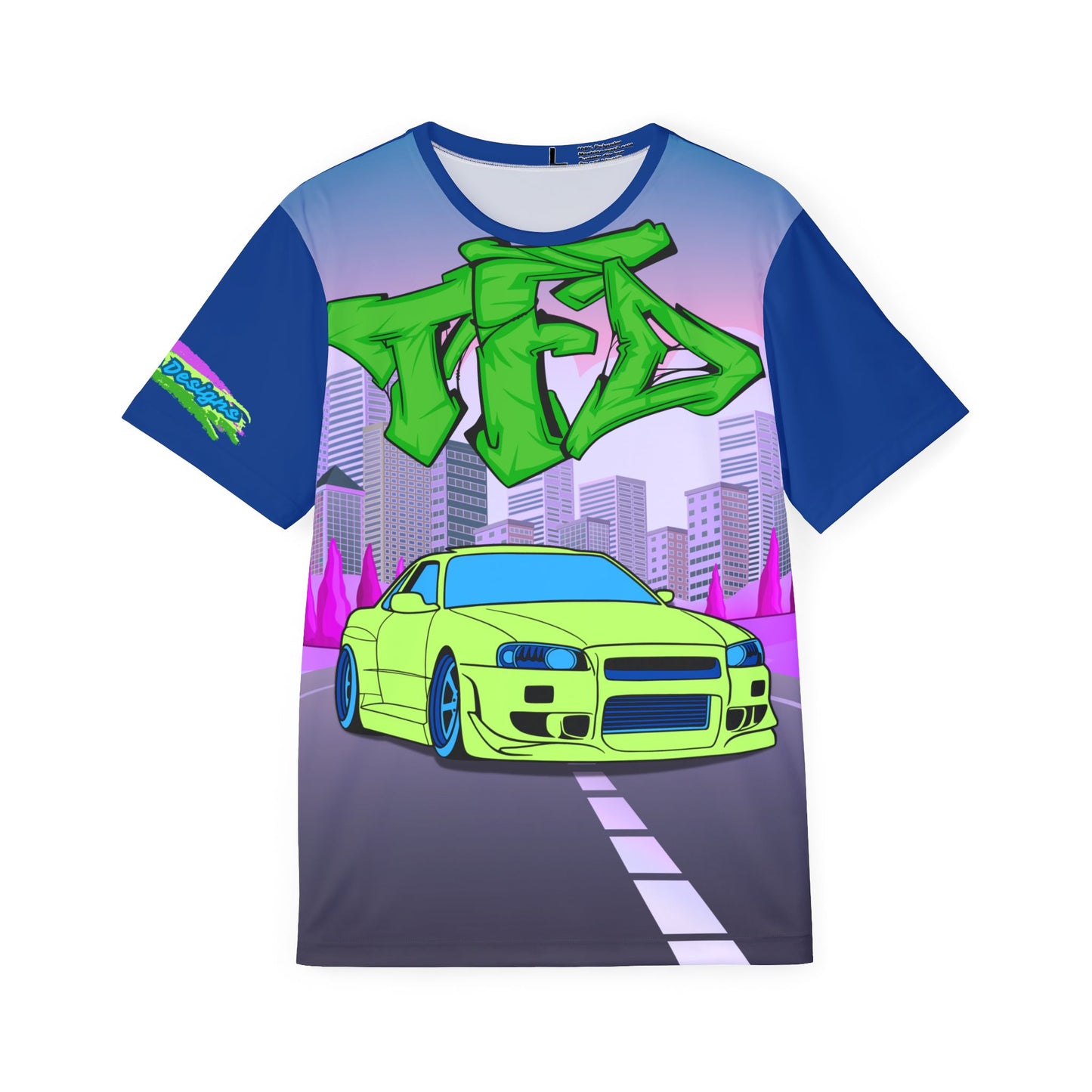 Neon Drift Racing Jersey — Retro Street Car Graphic Sports Tee
