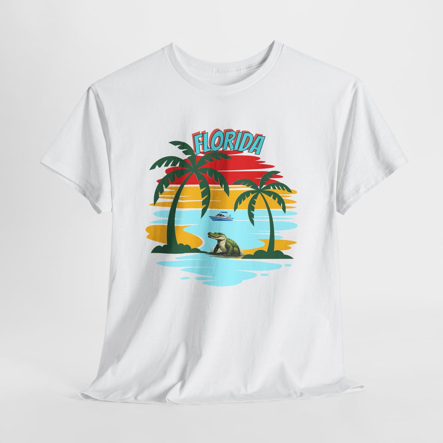 Florida Paradise Unisex Heavy Cotton Tee - Summer Vibes T-Shirt
