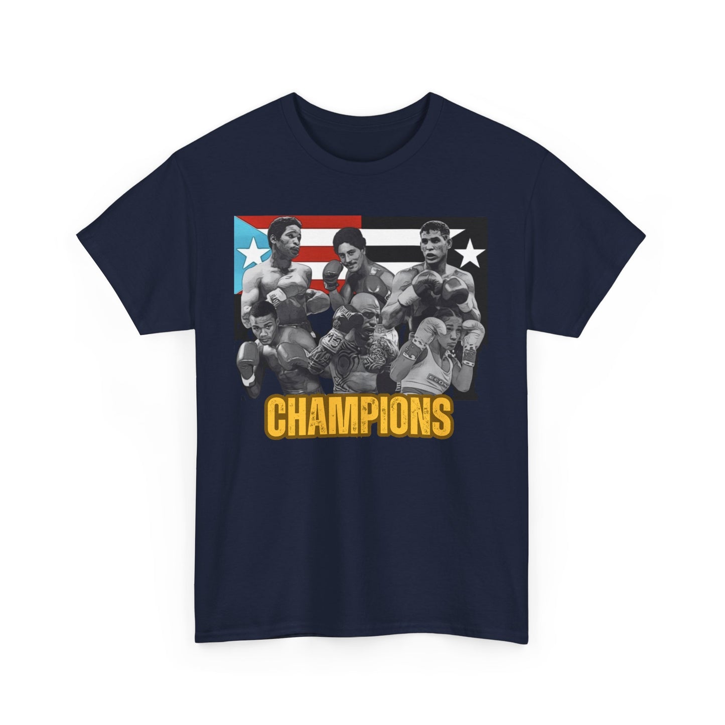 PR Champions, The Force Designs, Boricuas, Boxing Champions, Boxing Legends, Puerto Rico, Campeones ,Unisex Heavy Cotton Tee