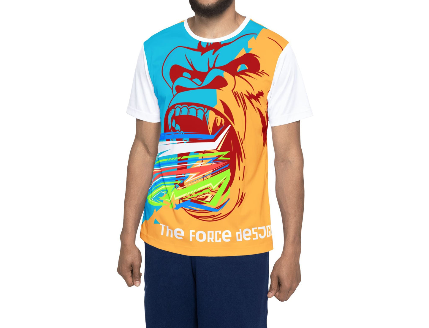 Men's Sports Jersey — Bold Gorilla Graphic All-Over Print Athletic Tee