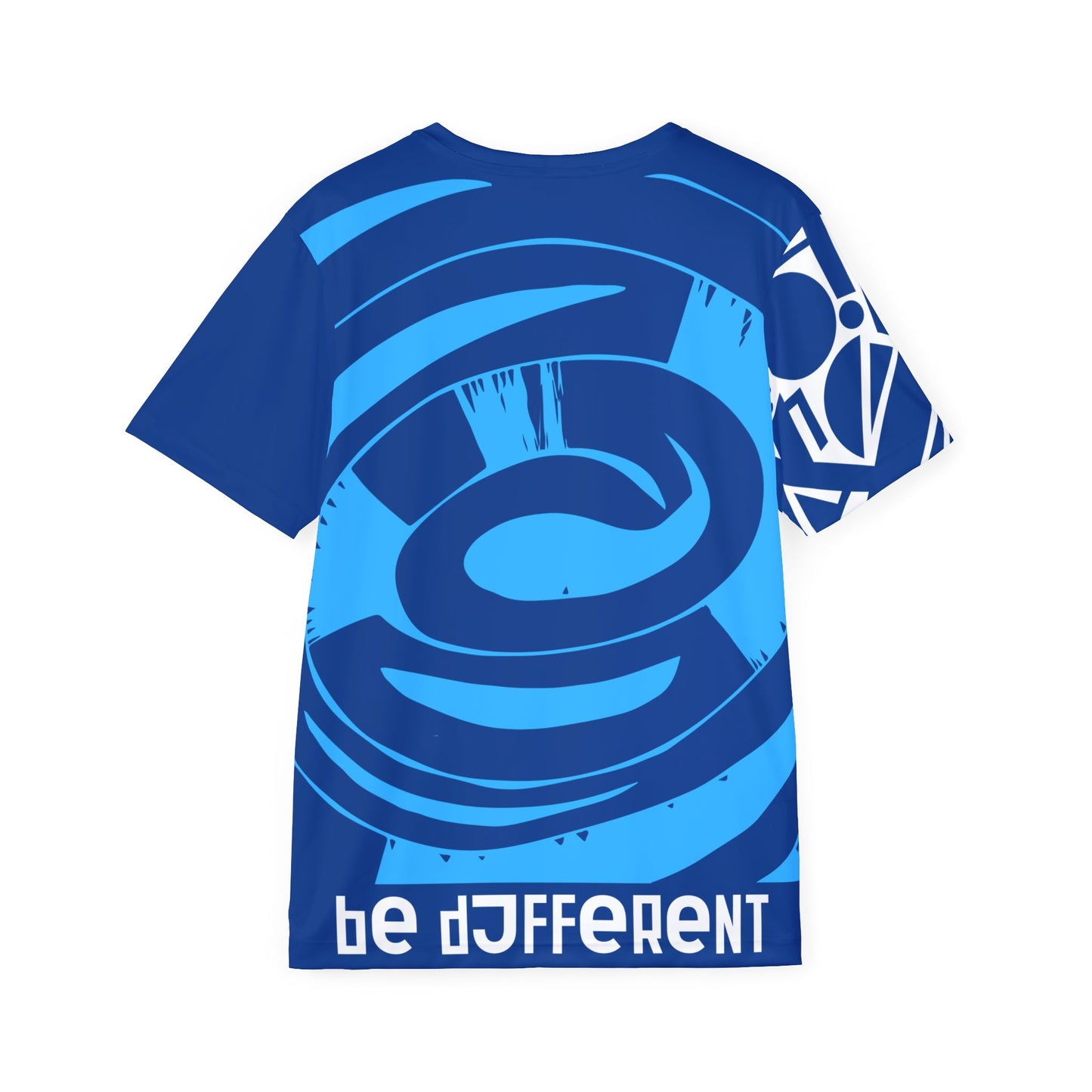 Blue Swirl Men's Sports Jersey — All-Over Print Athletic Tee