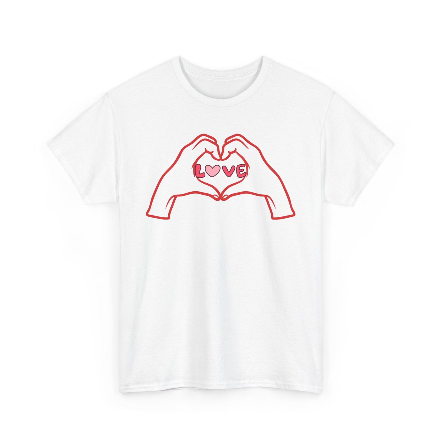 Love, The Force Designs, Love shirt, hand heart, Love, Hearts,Unisex Heavy Cotton Tee