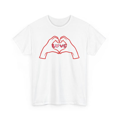 Love, The Force Designs, Love shirt, hand heart, Love, Hearts,Unisex Heavy Cotton Tee