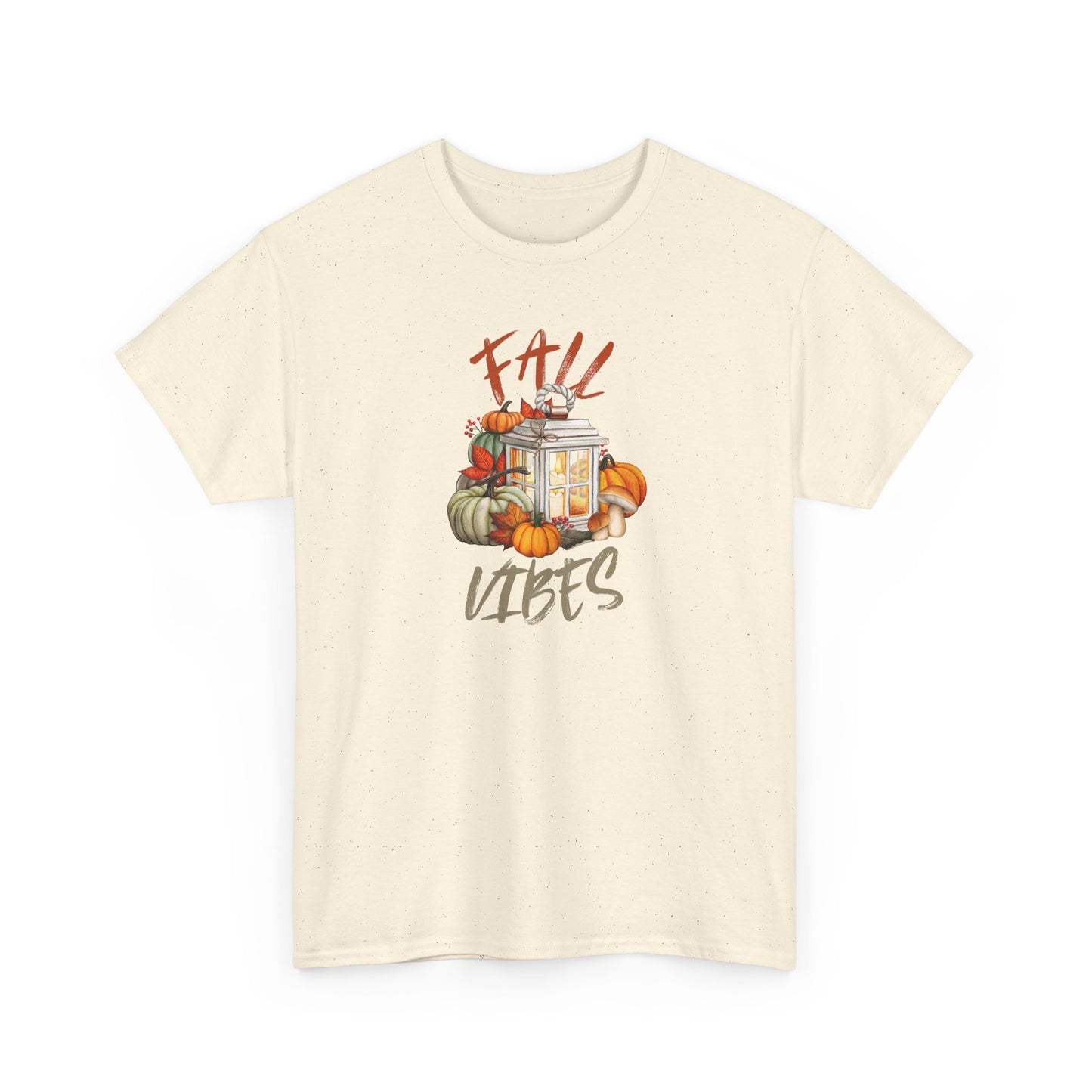 Fall Vibes Unisex Heavy Cotton Tee, Autumn T-shirt, Harvest Apparel, Thanksgiving Gift, Seasonal Fashion Statement, Cozy Fall Wear