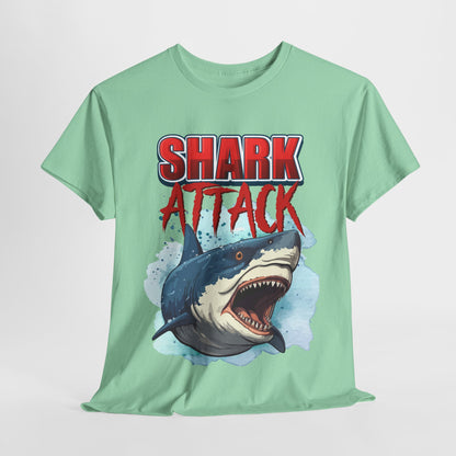 Shark Attack Graphic Tee | Ocean Lover Shirt, Summer Style, Marine Life Gift, Adventure Top, Beachwear