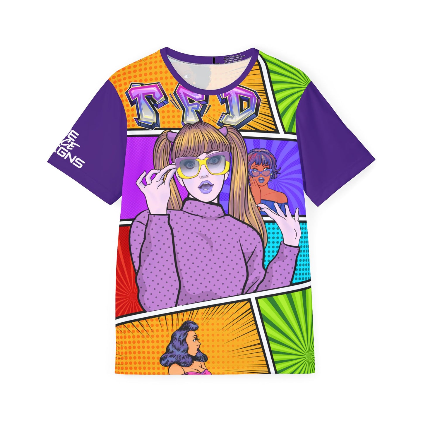 A-2 Comic Art  — Vibrant Graphic Tee with 'TFID' Design