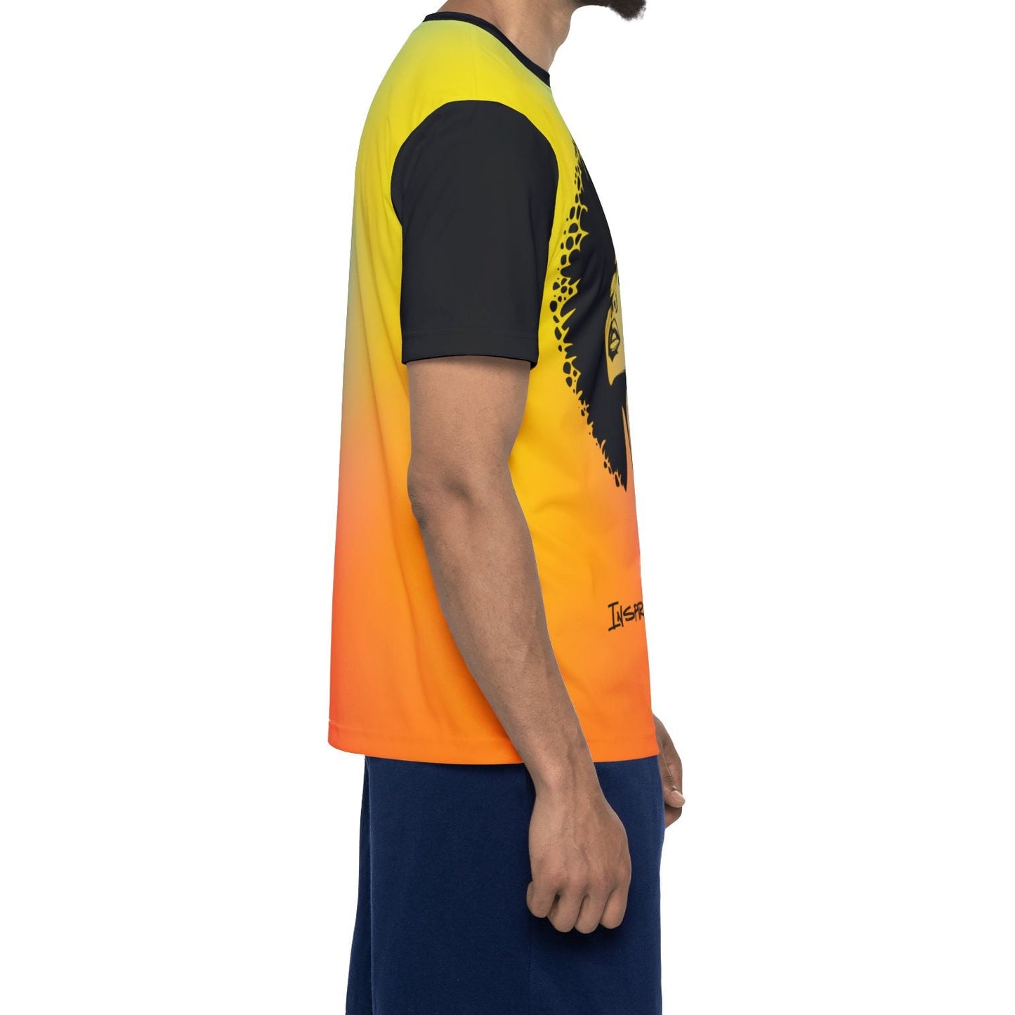 Inspire, lead, & teach Sports Jersey — Afro Silhouette 'Inspire, Lead & Teach' All-Over Print