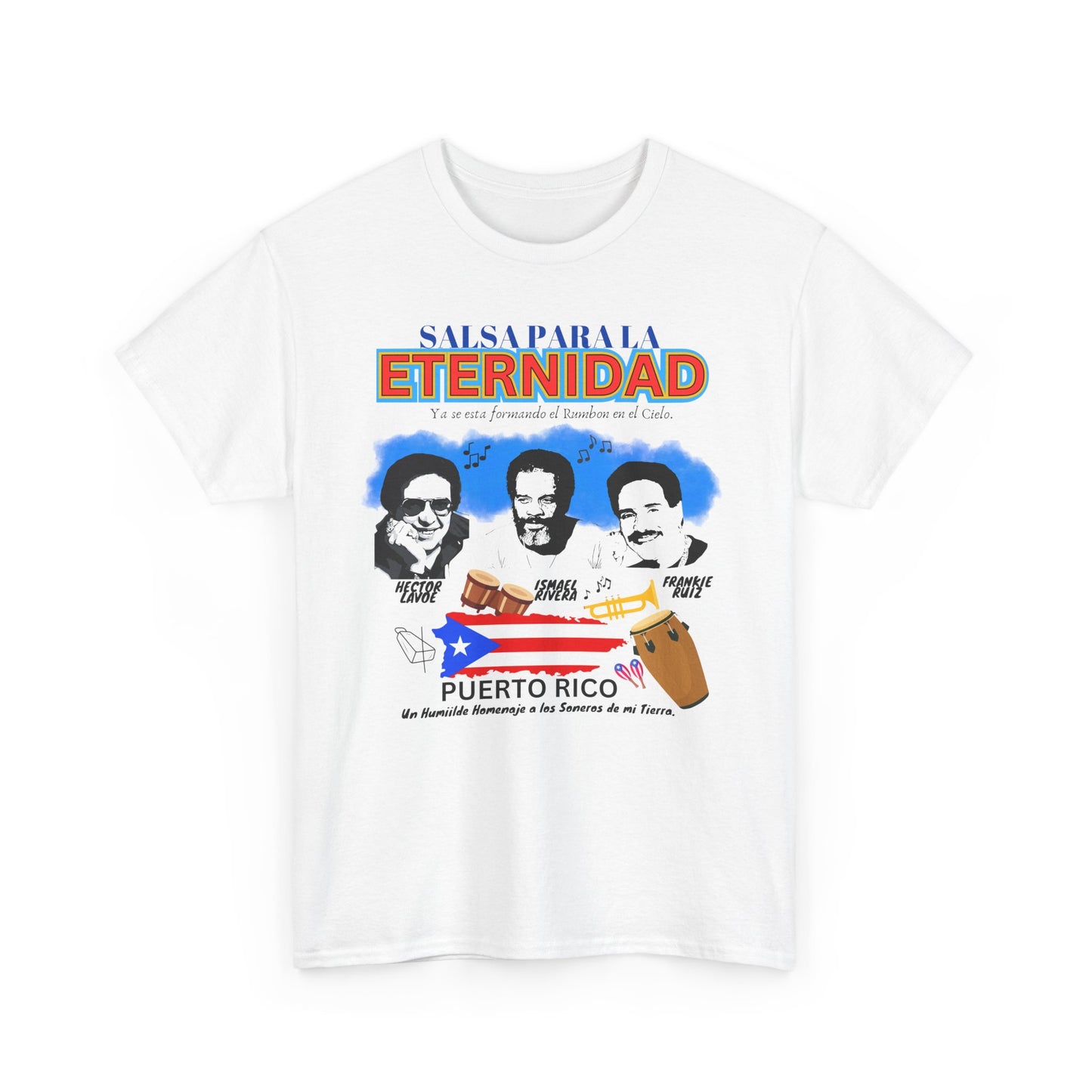 Salsa, The Force Designs, Hector Lavoe, Ismael Rivera, Frankie Ruiz, Salsa shirt, Puerto Rico, Unisex Heavy Cotton Tee