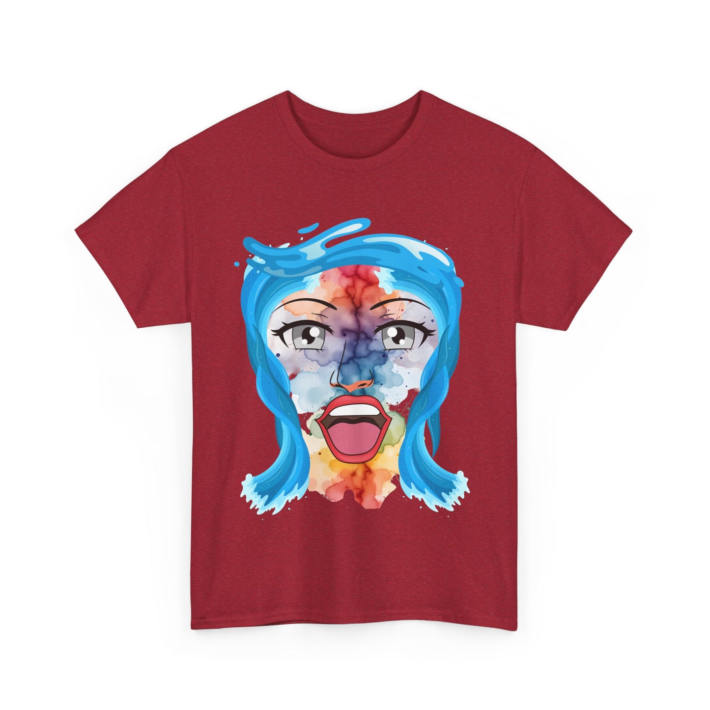 Abstract Wave, Unisex Heavy Cotton Tee | Unique Graphic Tee, Artist Shirt, Creative Gift, Trendy Fashion, Casual Wear