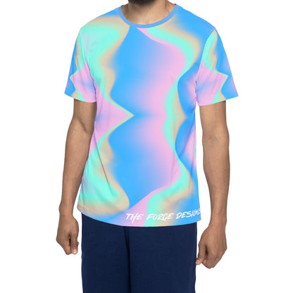 Iridescent Haze Men's Sports Jersey — Pastel Holographic All-Over Print