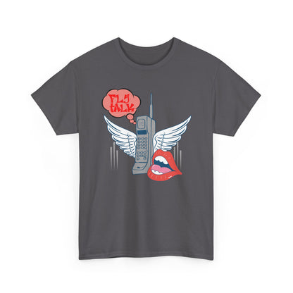 Retro Winged Phone Graphic Tee | Casual Vintage Style, Perfect Gift for Music Lovers, Trendy Outfit, Unique T-Shirt