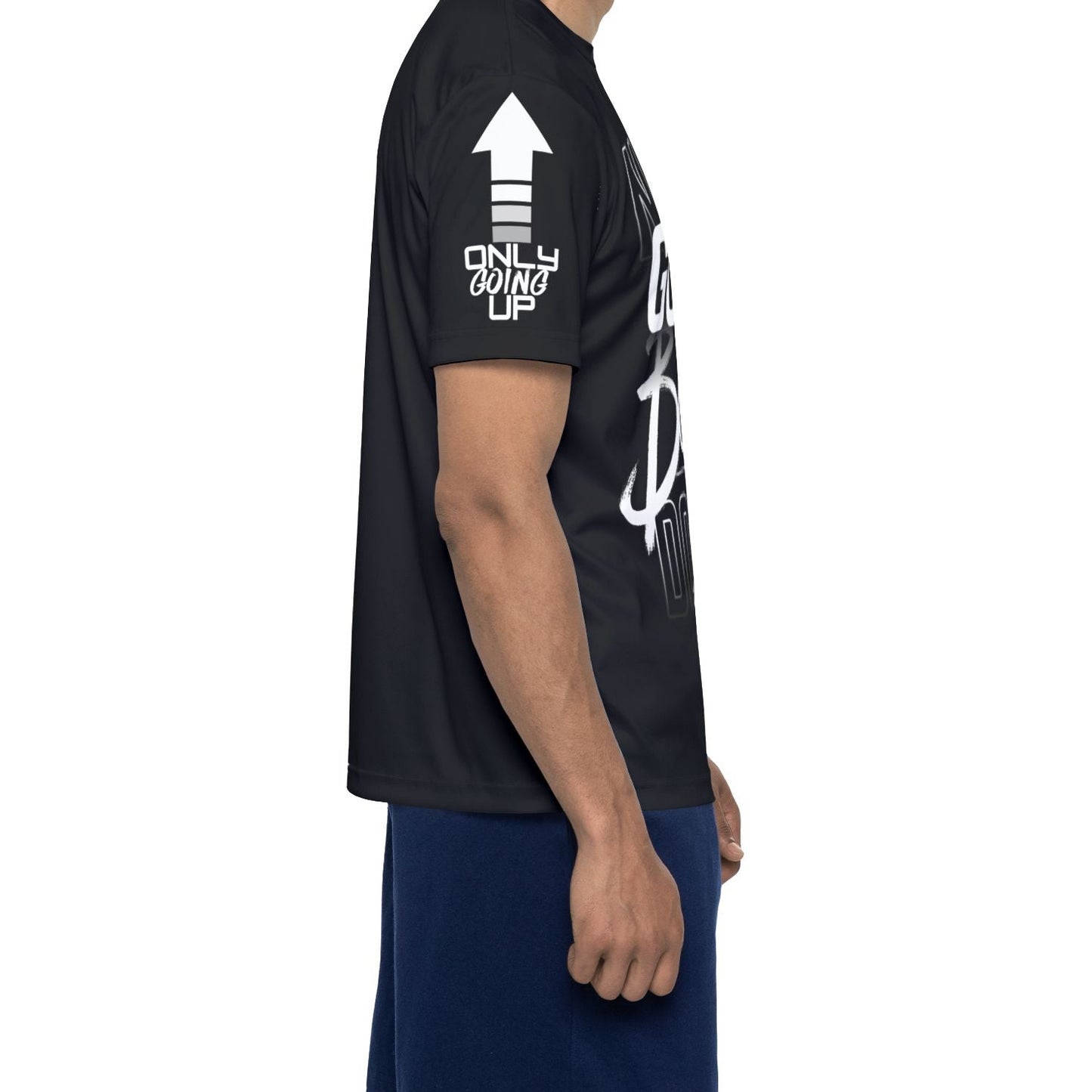 Never Going Back Down — Motivational Men's Athletic Tee
