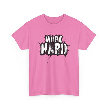 Motivational Work Hard Tee: Casual Unisex Cotton Shirt for Gym, Fitness, Office, Encouragement, Inspirational Gift