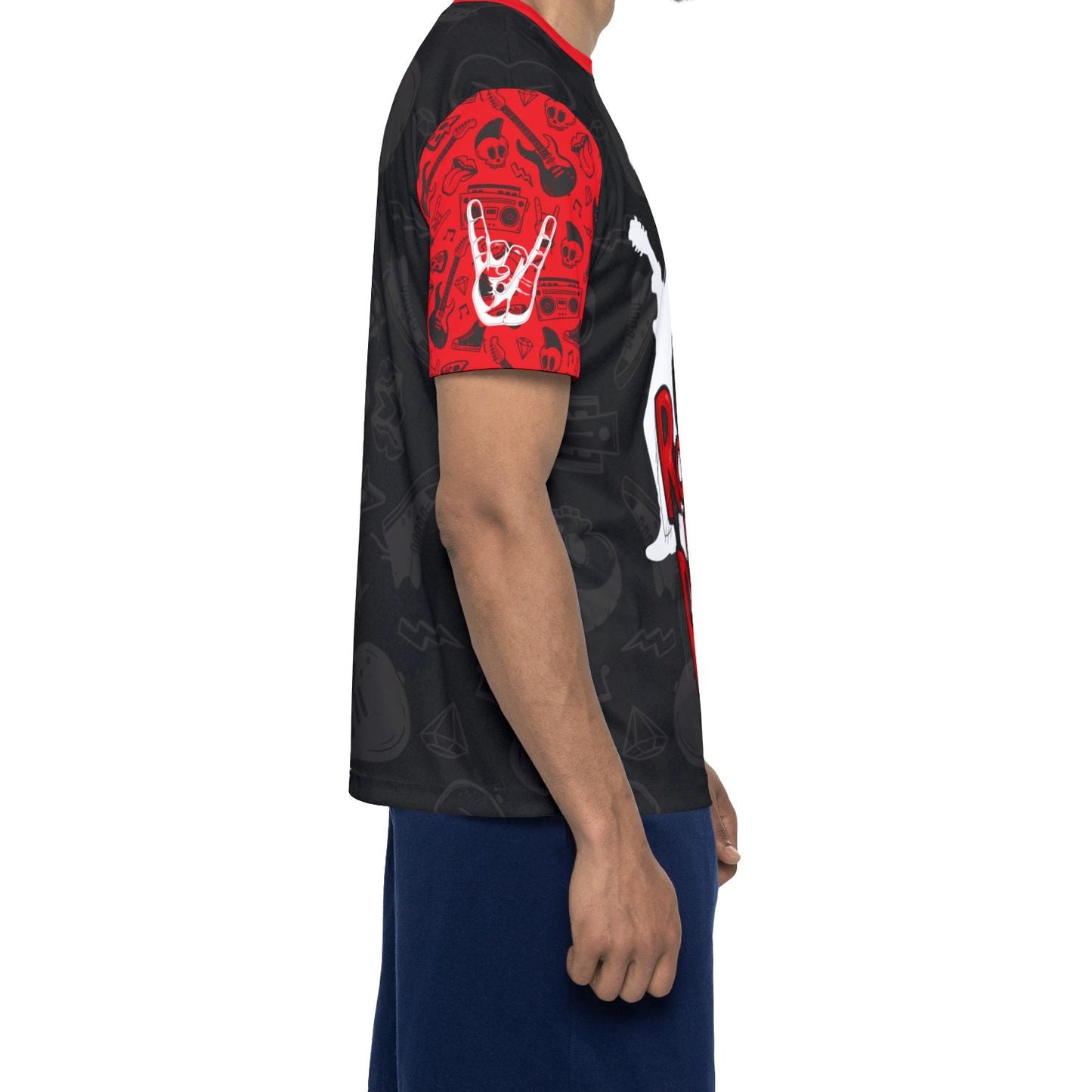 Rock 'N' Roll Men's Jersey — Guitar Silhouette Music Tee