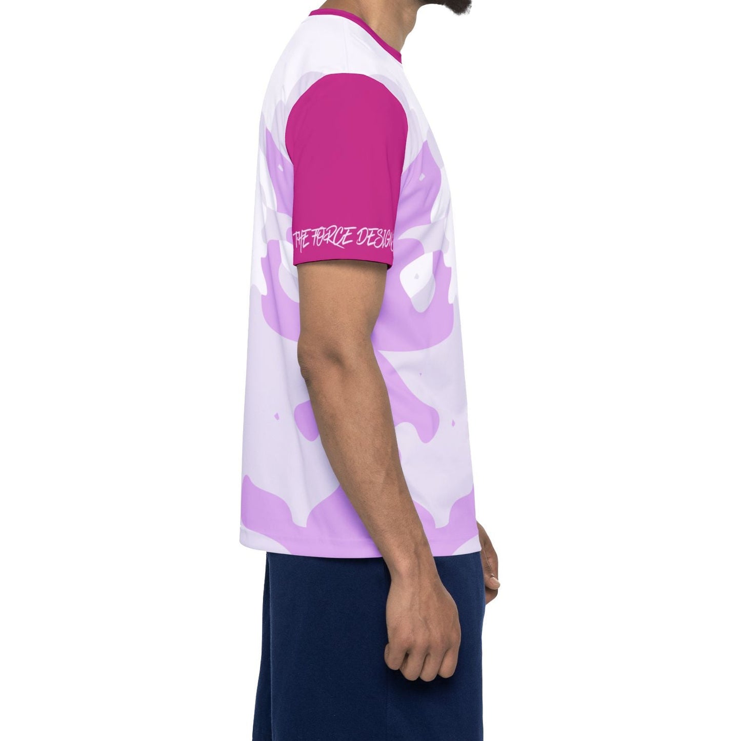 Pink Camo Men's Sports Jersey — All-Over Print Athletic Tee