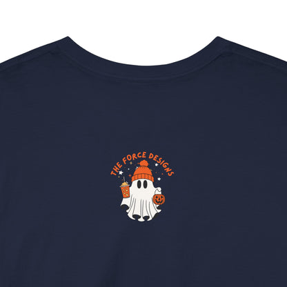 Halloween Ghost Unisex Heavy Cotton Tee, Spooky T-Shirt, Fall Fashion, October Vibes, Graphic Tee, Halloween Apparel, Ghost Design
