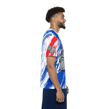 90s modern Vibrant Men's Sports Jersey - Bulldog Design by