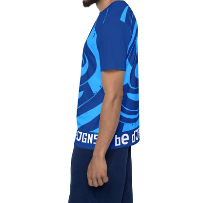 Blue Swirl Men's Sports Jersey — All-Over Print Athletic Tee