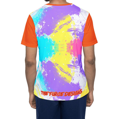 Pop Art Tongue Sports Jersey — Vibrant All-Over-Print Men’s Athletic Tee