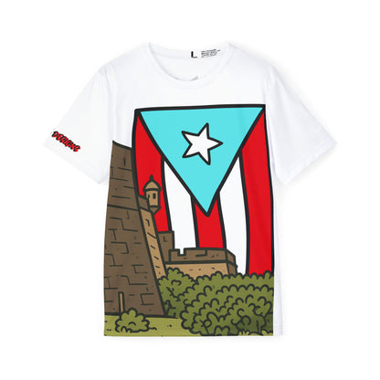 Aaaa-Puerto Rico Flag Castle Men's Sports Jersey — All-Over Print