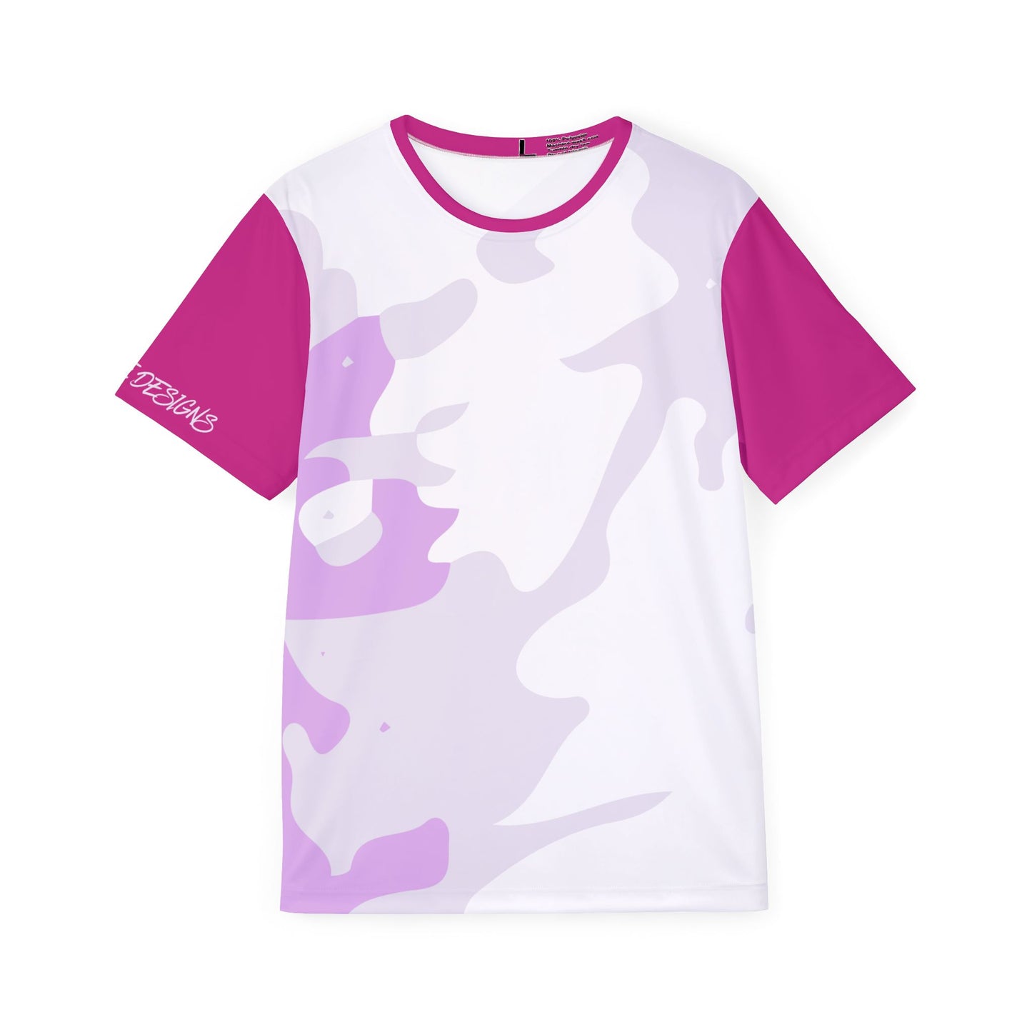 Pink Camo Men's Sports Jersey — All-Over Print Athletic Tee