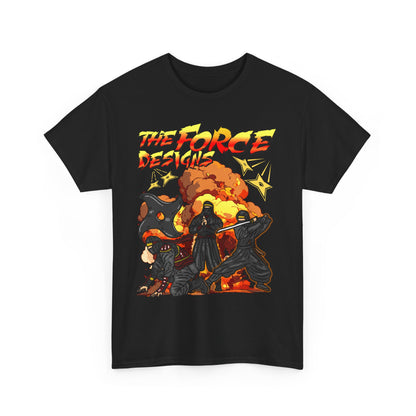 TFD Ninja Graphic Tee - Unisex Heavy Cotton T-Shirt, Sci-Fi Fan Merch, Battle Inspired Apparel, Unique Gift for Gamers & Collectors