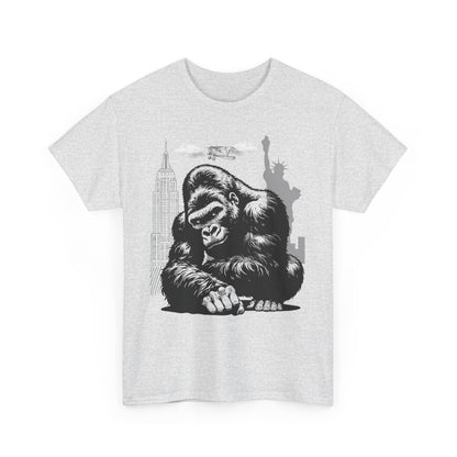 Urban Jungle Unisex Heavy Cotton Tee - Graphic Gorilla Design