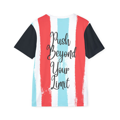 Flex City Men's Sports Jersey — Retro Striped Gym Tee