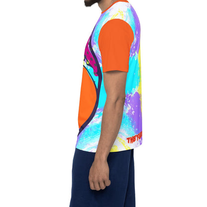Pop Art Tongue Sports Jersey — Vibrant All-Over-Print Men’s Athletic Tee