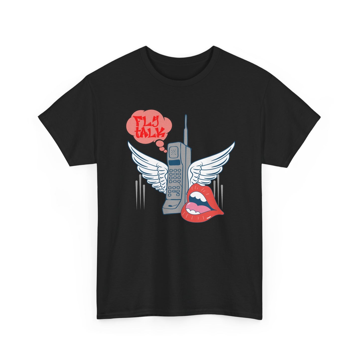 Retro Winged Phone Graphic Tee | Casual Vintage Style, Perfect Gift for Music Lovers, Trendy Outfit, Unique T-Shirt