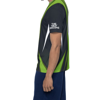 Men's Green Black Athletic Jersey — Performance Sports Tee